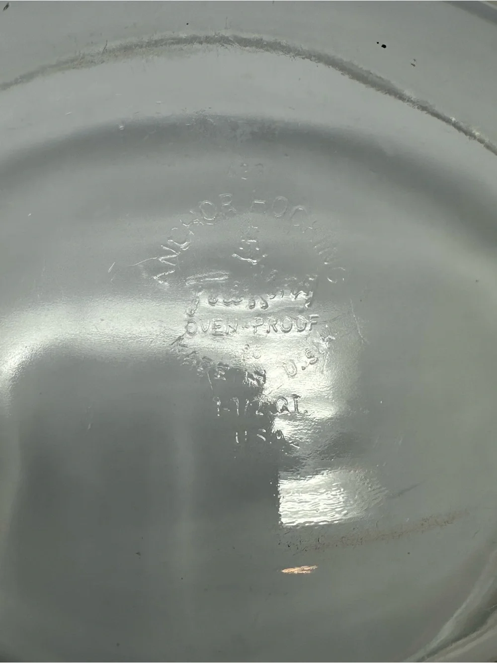 Vintage FIRE KING Anchor Hocking Clear Oval Dish with Lid #433 Casserole 1.5 Qt